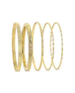 Ensemble de bracelets joncs - Golden Essentials
