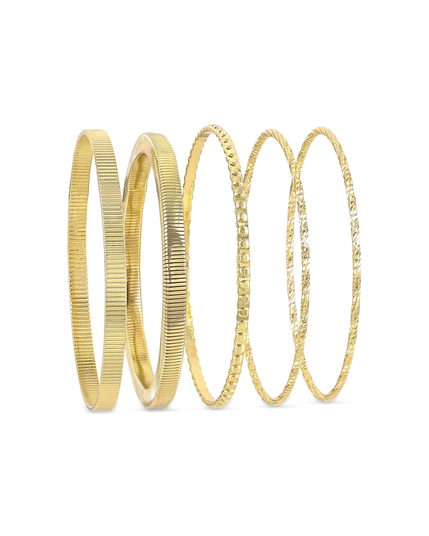 Ensemble de bracelets joncs - Golden Essentials