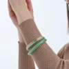 Ensemble de bracelets joncs - Light Green