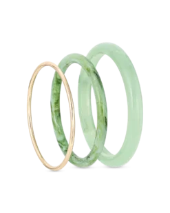 Ensemble de bracelets joncs - Light Green