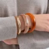 Ensemble de bracelets joncs - Natural Brown