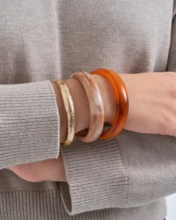 Ensemble de bracelets joncs - Natural Brown