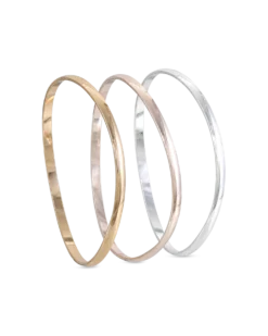 Ensemble de bracelets joncs - Wavy Trio