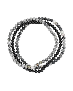 Ensemble de bracelets pour homme - Grey Agate