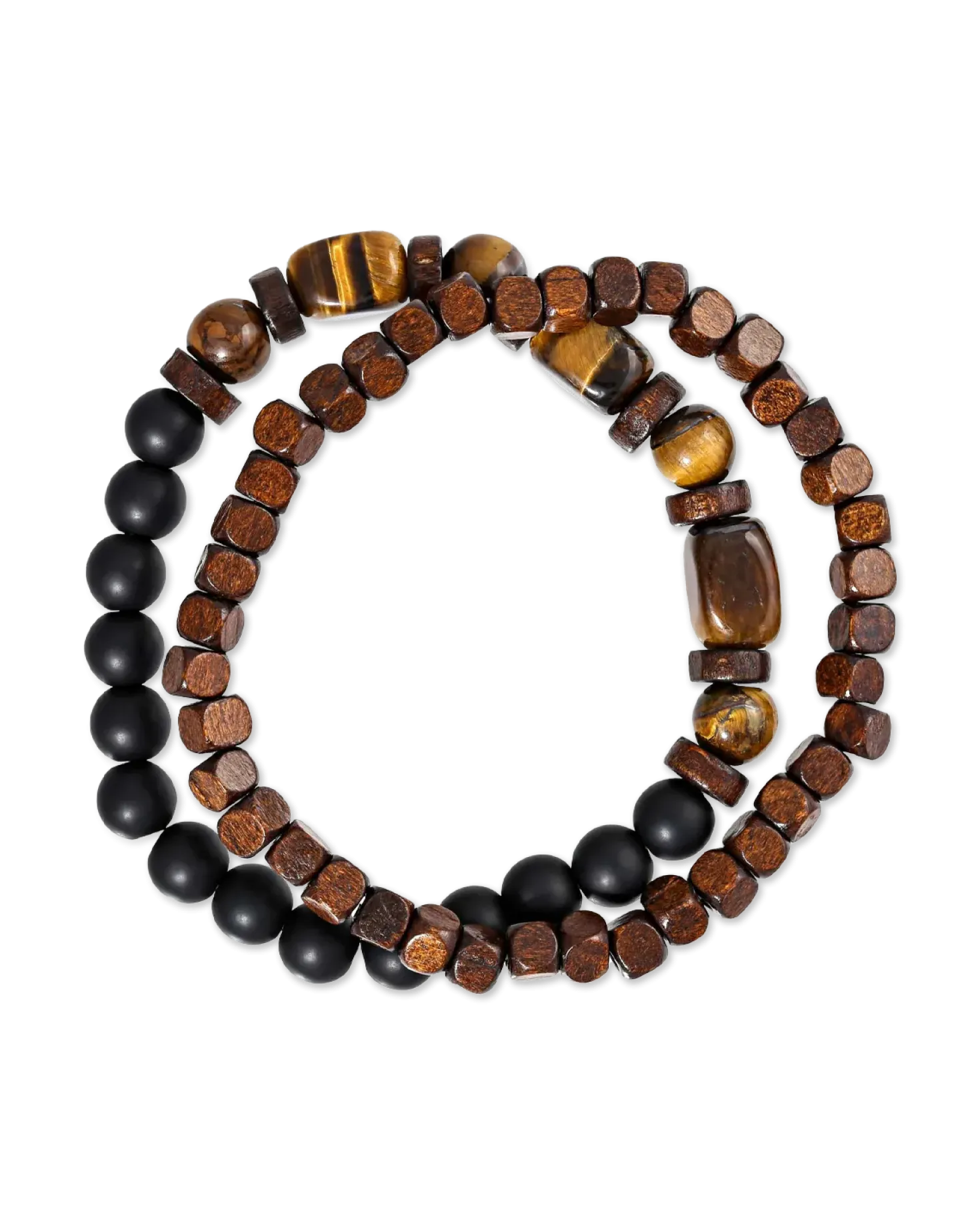 Ensemble de bracelets pour homme - Brown Duo