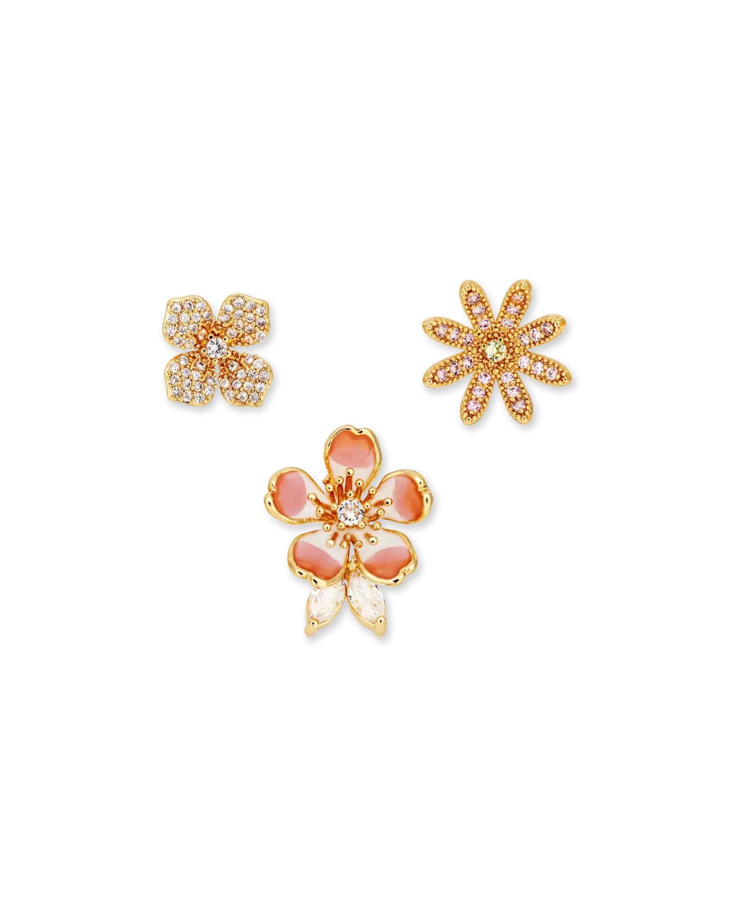 Ensemble de broches - Glittering Flowers
