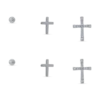 Ensemble de clous d'oreilles - Cross Shimmer