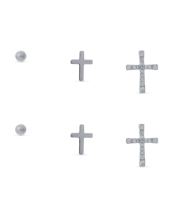 Ensemble de clous d'oreilles - Cross Shimmer