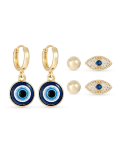Ensemble de clous d'oreilles - Evil Eye