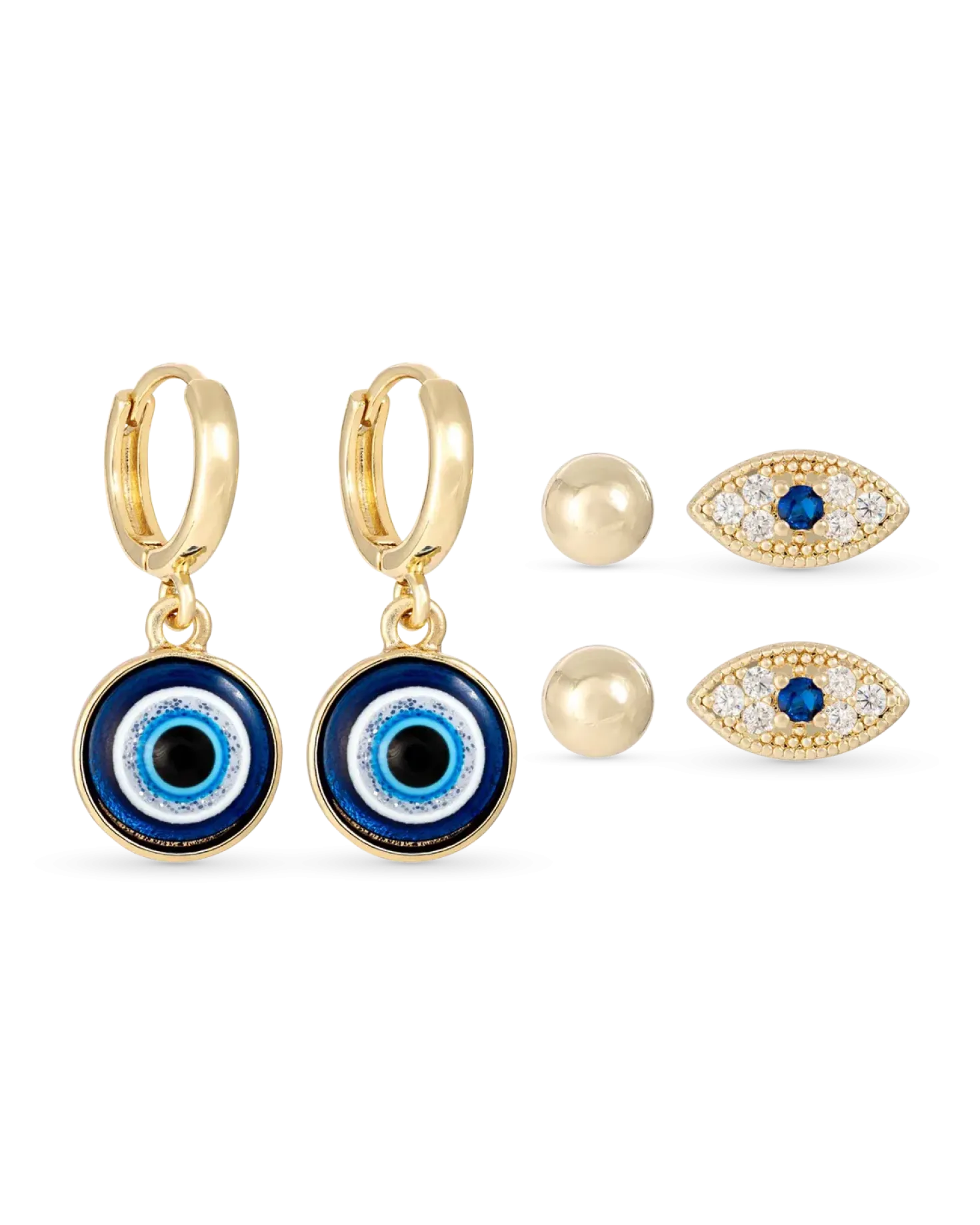 Ensemble de clous d'oreilles - Evil Eye