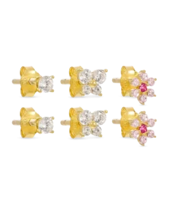 Ensemble de clous d'oreilles - Floral Cuties
