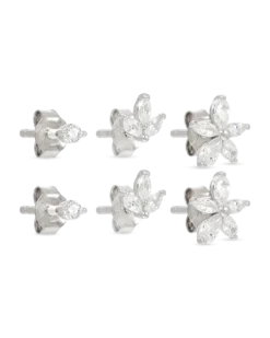 Ensemble de clous d'oreilles - Floral Trio