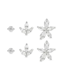 Ensemble de clous d'oreilles - Floral Trio