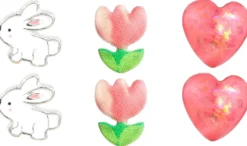 Ensemble de clous d'oreilles pour enfant - Pink Spring