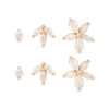 Ensemble de clous d'oreilles - Rosé Trio