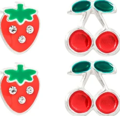 Ensemble de clous d'oreilles - Red Fruits