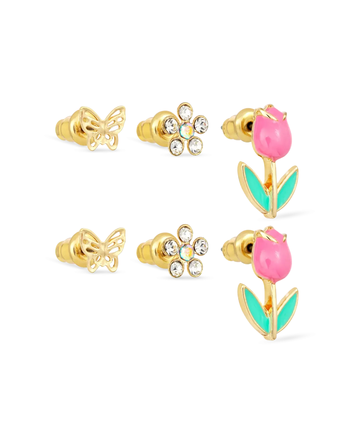 Ensemble de clous d'oreilles - Spring Wonder