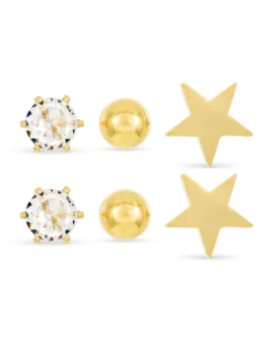Ensemble de clous d'oreilles - Star Shine