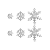 Ensemble de clous d'oreilles - Snowflake Sparkle