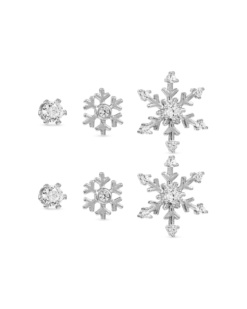 Ensemble de clous d'oreilles - Snowflake Sparkle