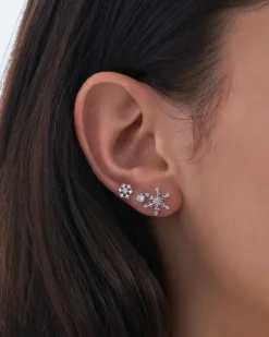 Ensemble de clous d'oreilles - Snowflake Sparkle