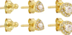 Ensemble de clous d'oreilles - Sparkly Trio