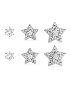 Ensemble de clous d'oreilles - Silver Stars