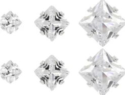 Ensemble de clous d'oreilles - Shiny Squares
