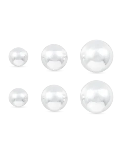 Ensemble de clous d'oreilles - Silver Balls