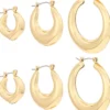 Ensemble de créoles - Classic Gold