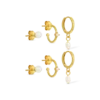 Ensemble de créoles - Freshwater Pearls