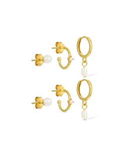 Ensemble de créoles - Freshwater Pearls
