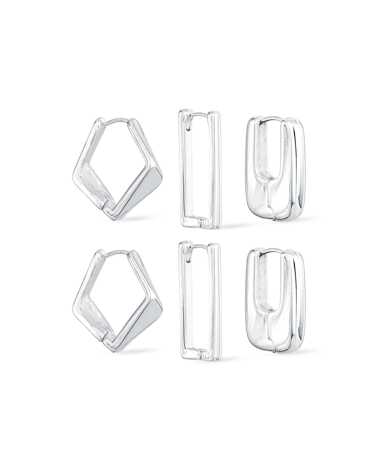 Ensemble de créoles - Geometric Huggies