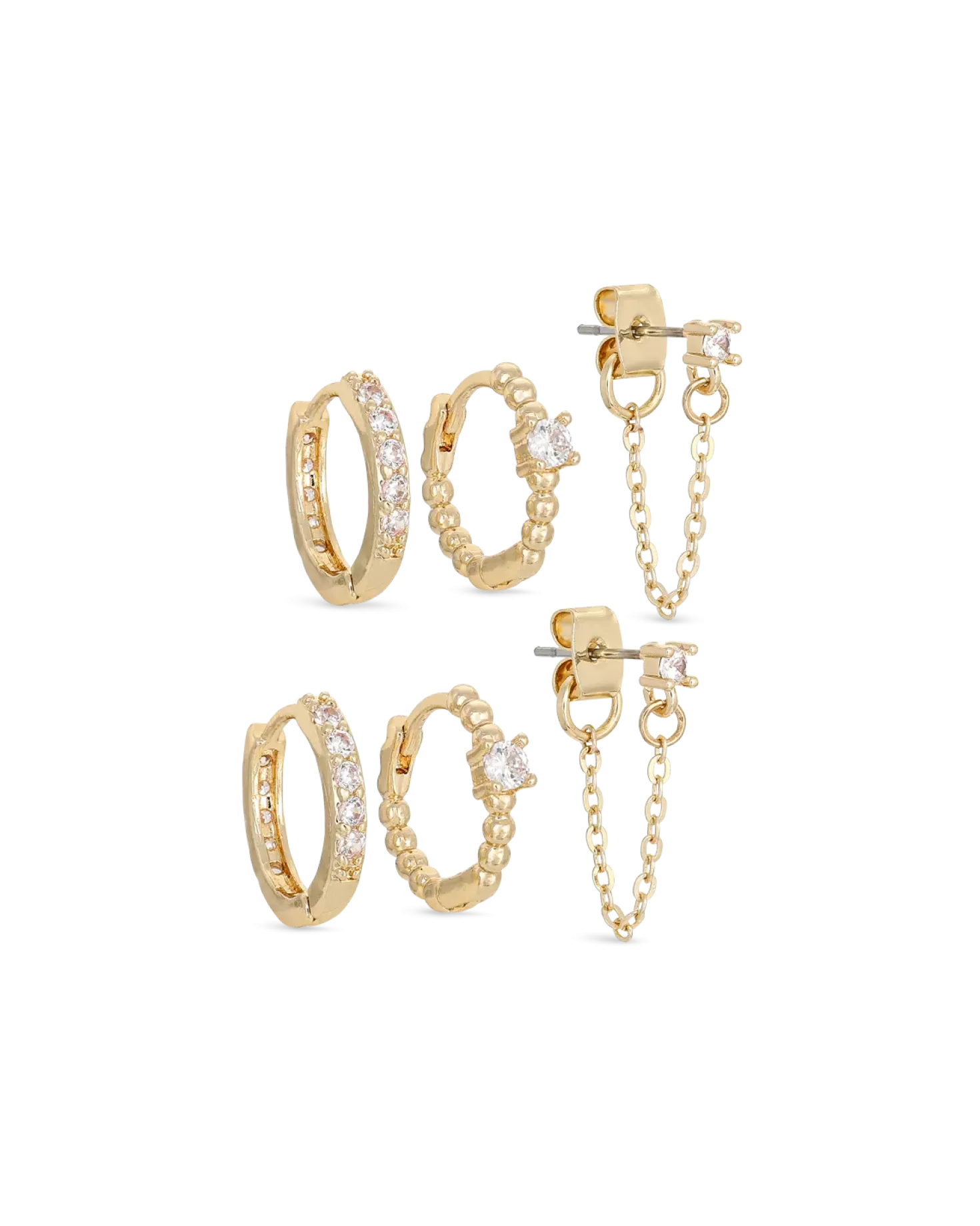 Ensemble de créoles - Glamorous Gold