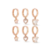 Ensemble de créoles - Rose Hearts