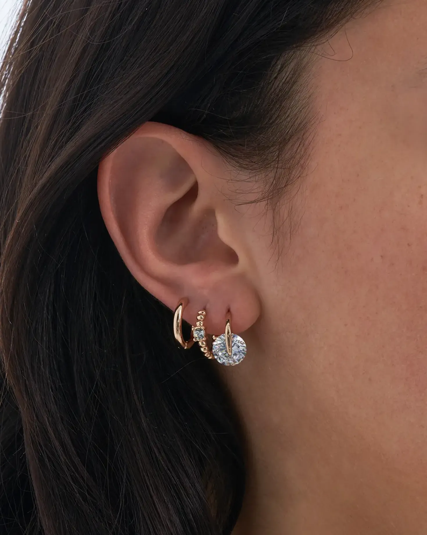 Ensemble de créoles - Zirkonia Bling