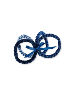 Ensemble d'elastiques á cheveux - Blue Navy