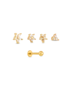 Ensemble de piercings - Golden Blossoms