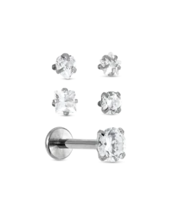 Ensemble de piercings - Silver Glam