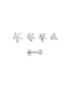 Ensemble de piercings - Silver Blossoms