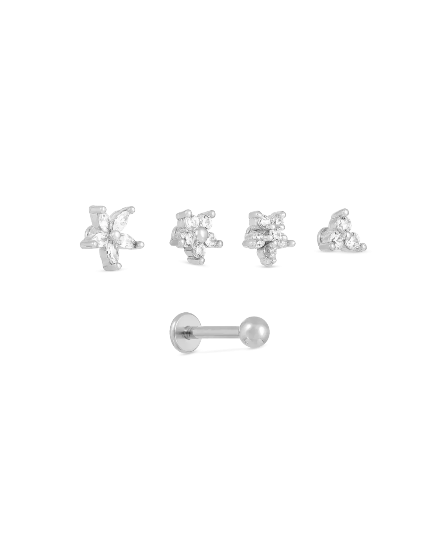 Ensemble de piercings - Silver Blossoms