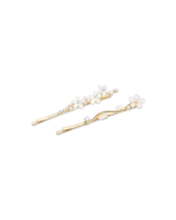 Ensemble d'épingles à cheveux - White Flowers