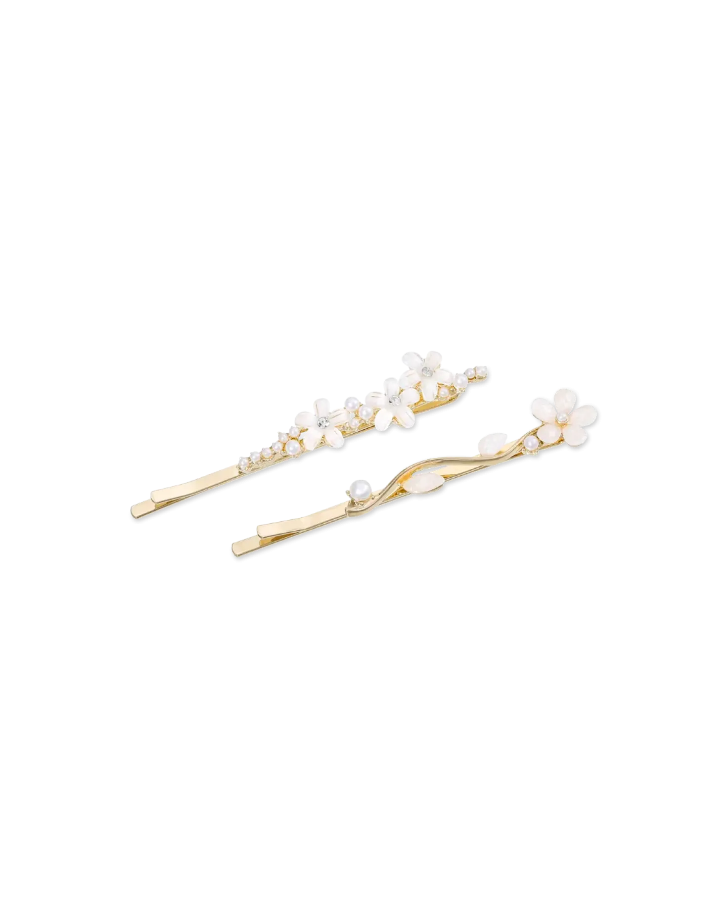 Ensemble d'épingles à cheveux - White Flowers