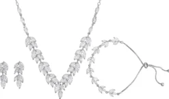 Parure de bijoux - Zirconia Leaves