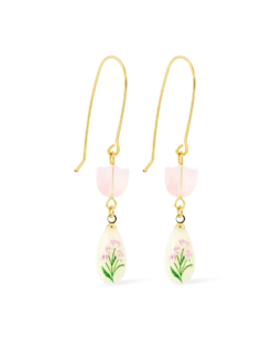 Pendants d'oreilles - Floral Pearl