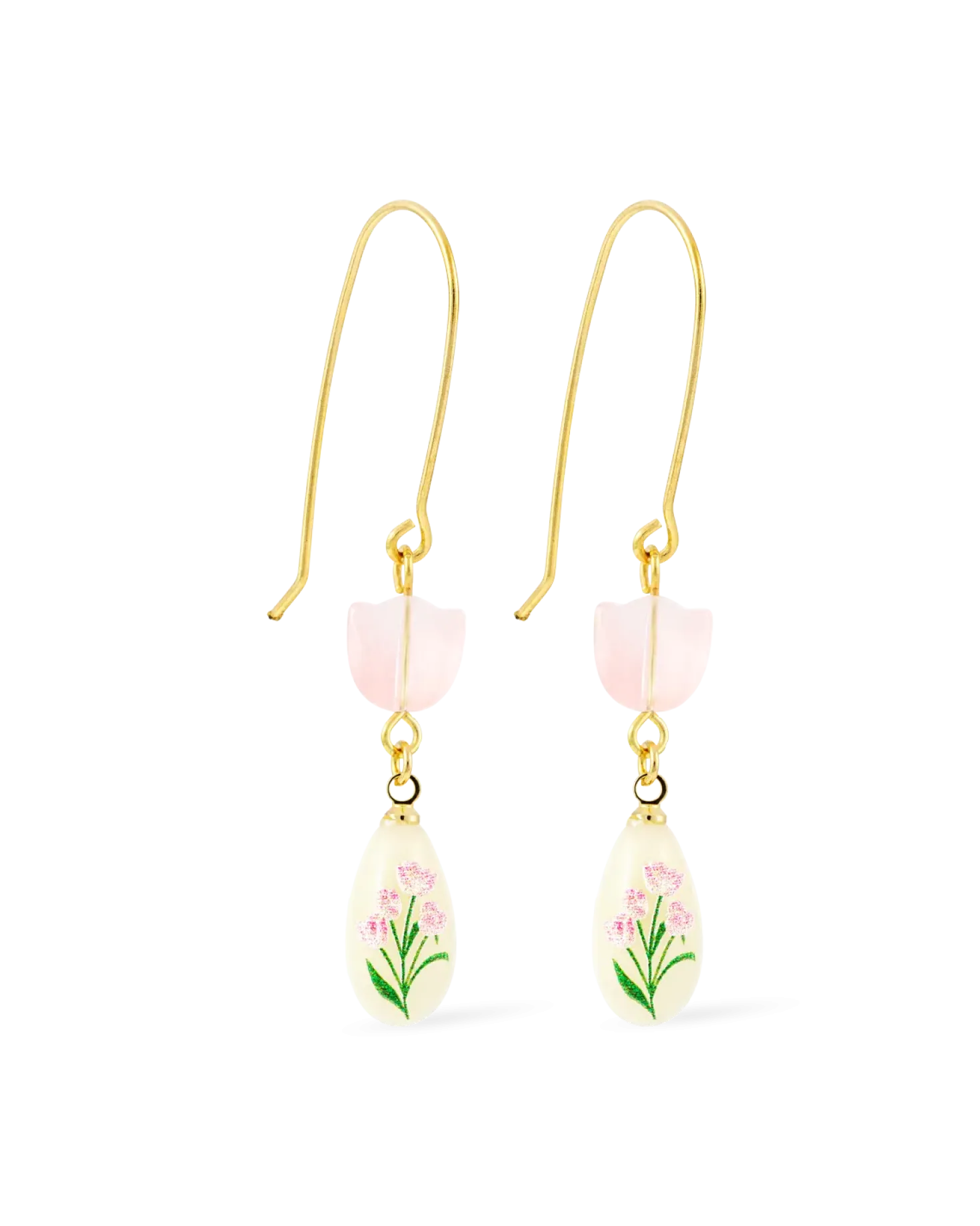 Pendants d'oreilles - Floral Pearl