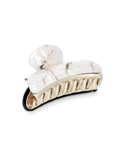 Pince à cheveux - White Marble